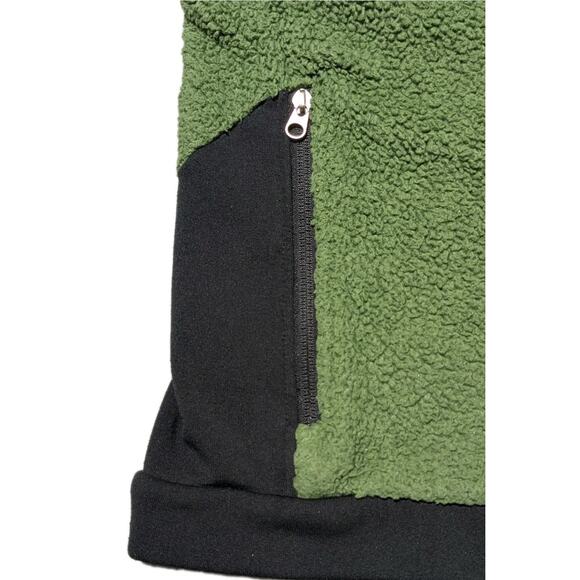 Mountain Hardwear Monkey Fleece Jacket Women’s M Green High Loft Stretch Panels - Picture 5 of 13